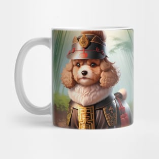 A cute samurai cavoodle dog Mug